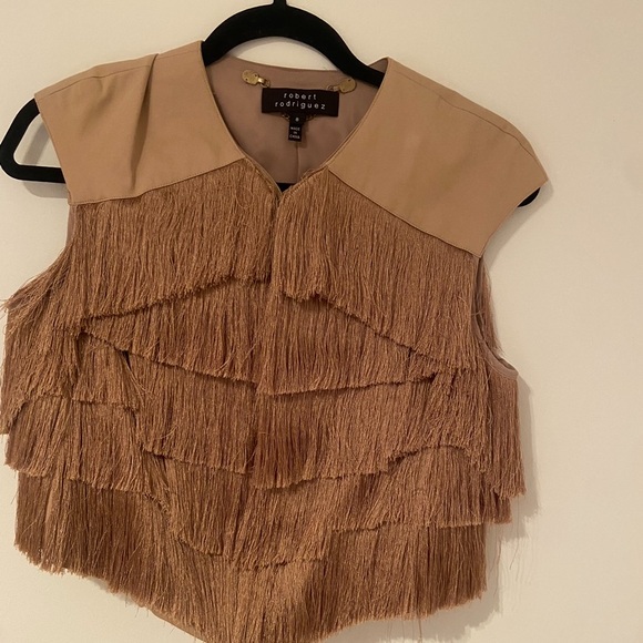 Robert Rodriguez Fringe Zip Up Top - Picture 4 of 6